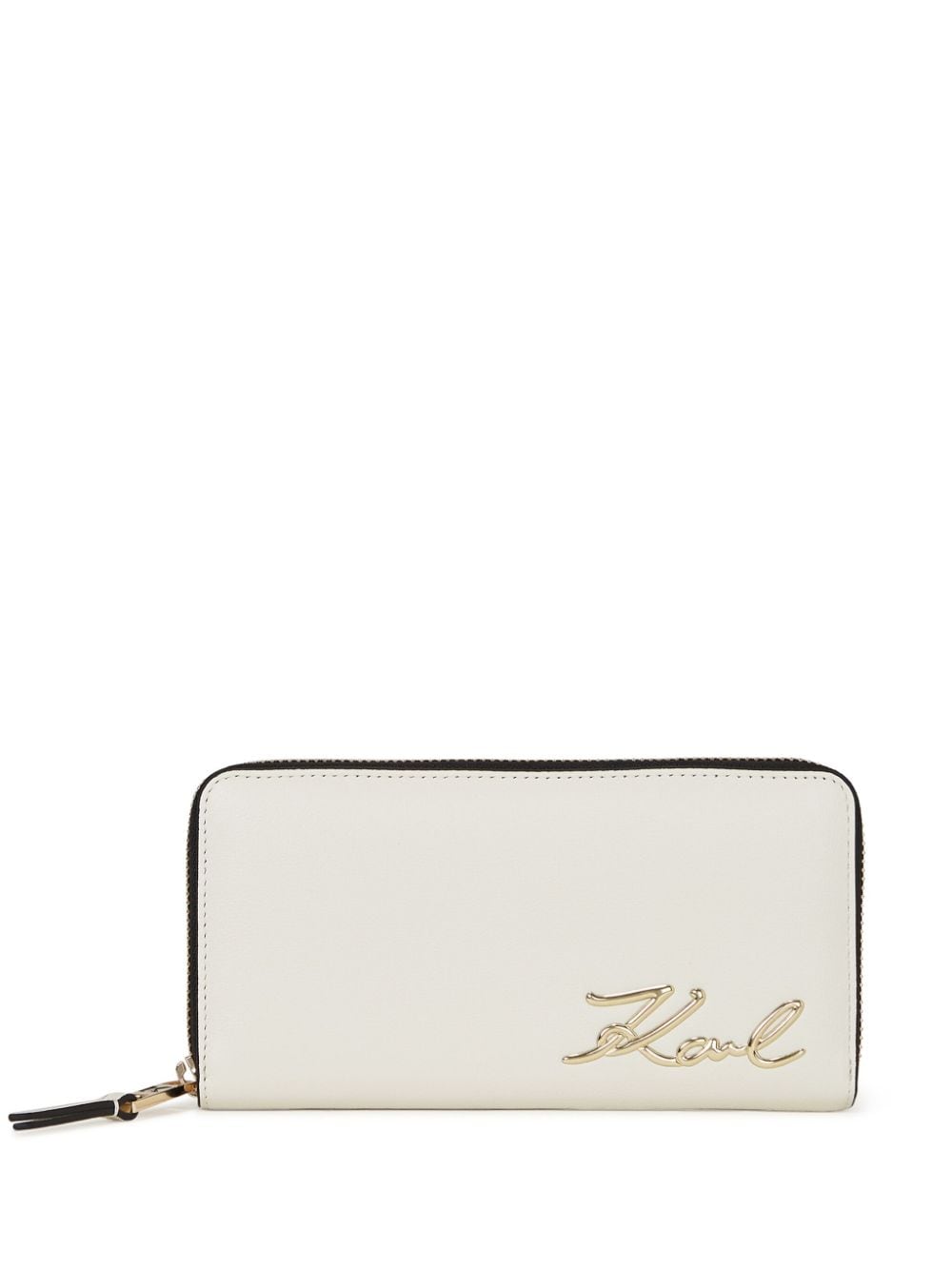 Karl Lagerfeld Signature continental wallet - White von Karl Lagerfeld