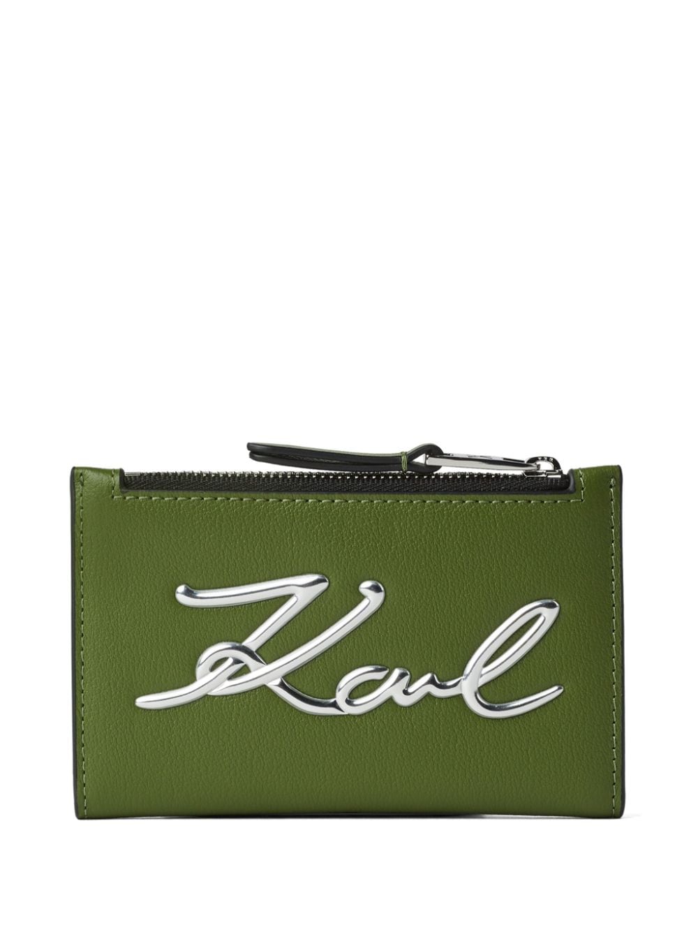 Karl Lagerfeld K/Signature logo-embossed wallet - Green von Karl Lagerfeld