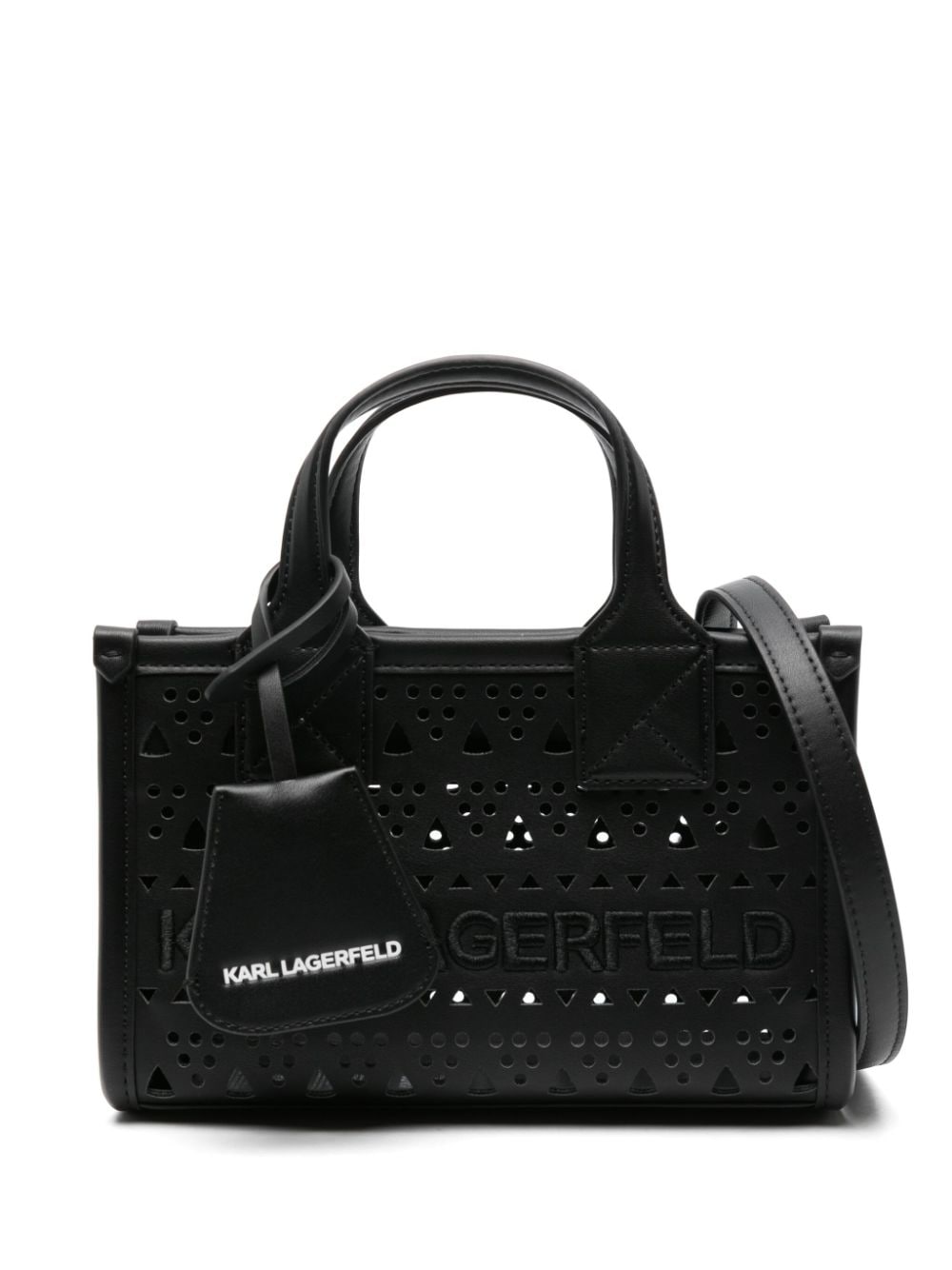 Karl Lagerfeld K/Skuare perforated tote bag - Black von Karl Lagerfeld