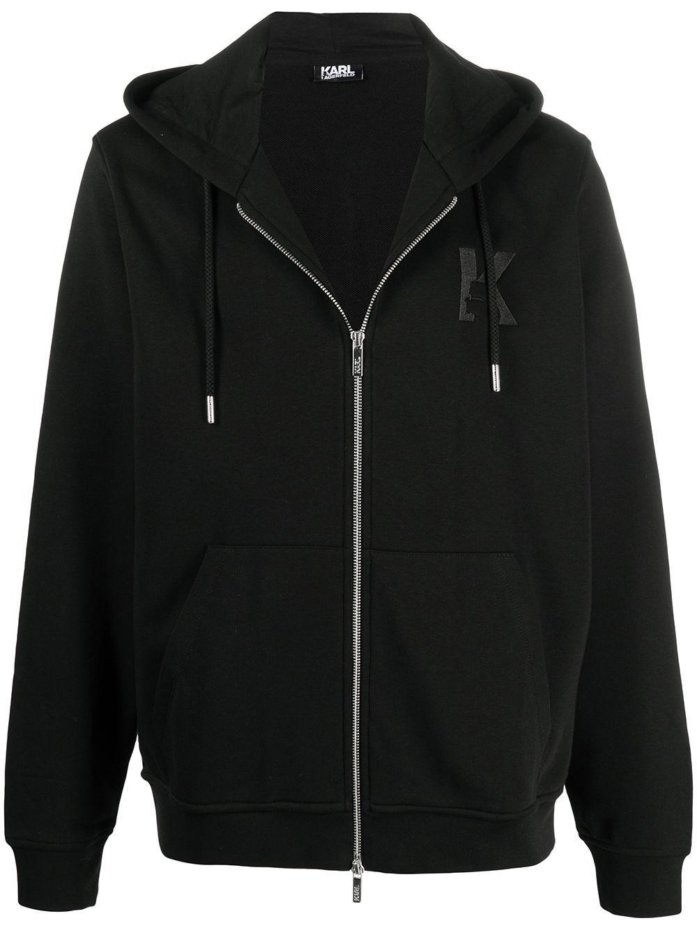 Karl Lagerfeld K embroidery zip-up hoodie - Black von Karl Lagerfeld