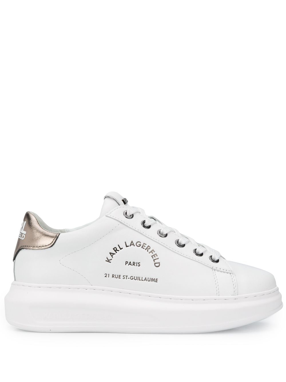 Karl Lagerfeld Rue St-Guillaume Kapri leather sneakers - White von Karl Lagerfeld