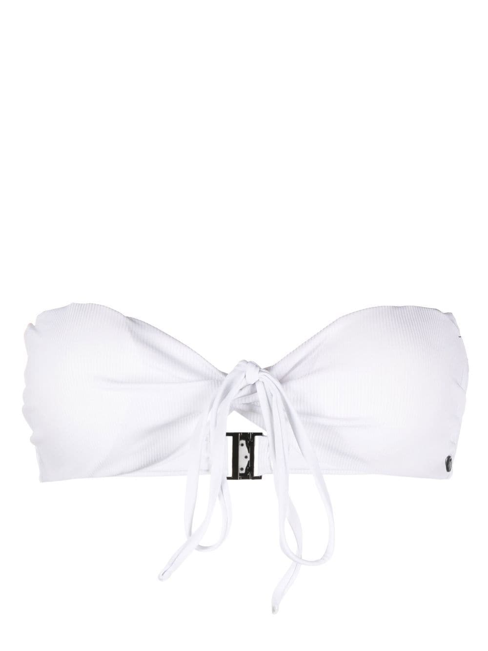 Karl Lagerfeld Karl DNA bandeau bikini top - White von Karl Lagerfeld
