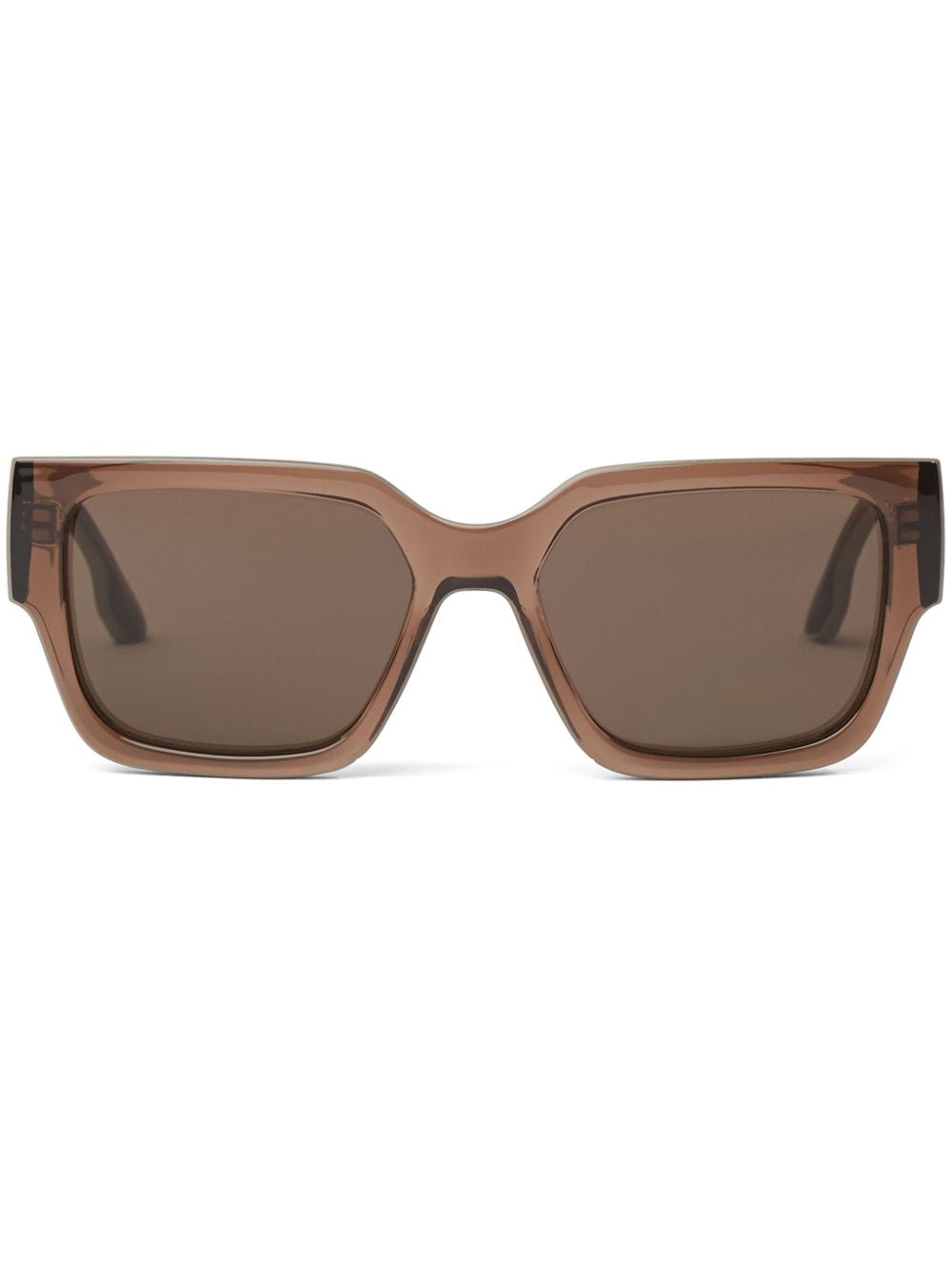 Karl Lagerfeld Karl Logo translucent rectangle-frame sunglasses - Brown von Karl Lagerfeld