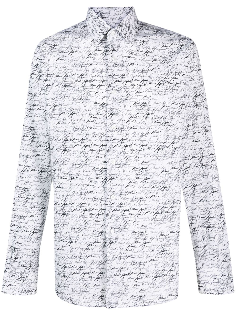 Karl Lagerfeld Karl Signature cotton shirt - White von Karl Lagerfeld