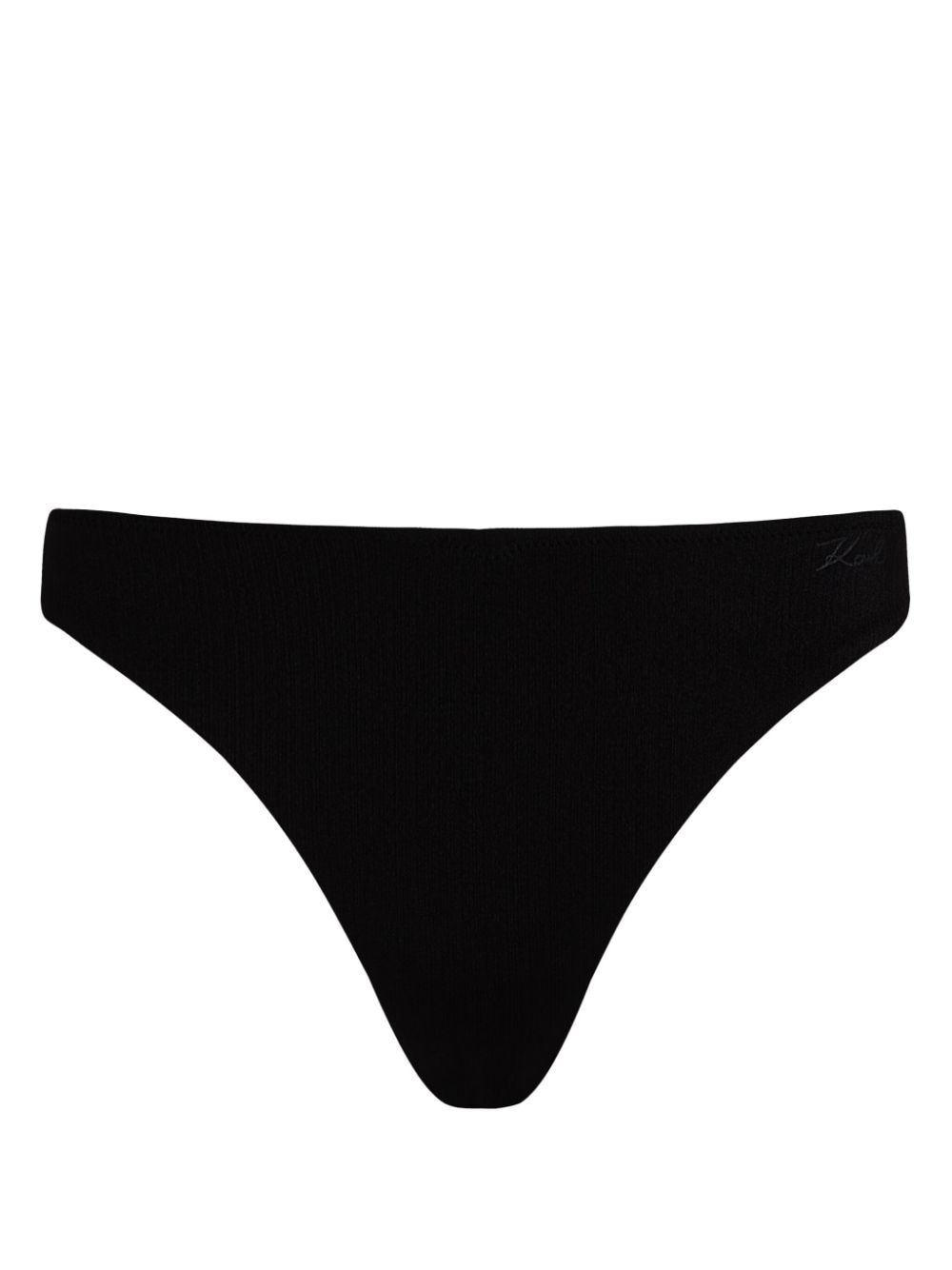 Karl Lagerfeld metallic bikini bottoms - Black von Karl Lagerfeld