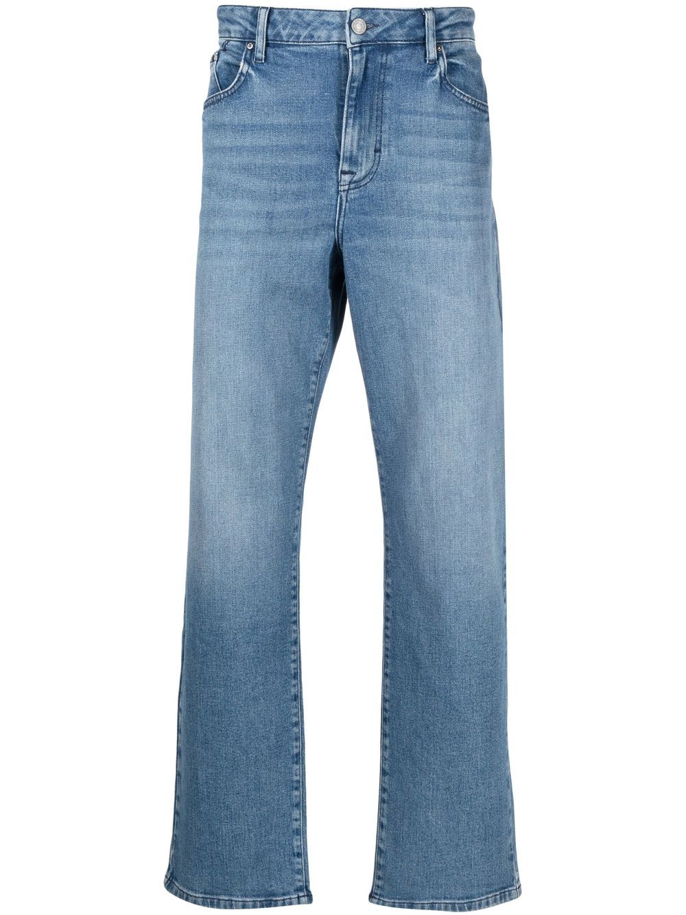 Karl Lagerfeld Kl-Logo mid-rise straight jeans - Blue von Karl Lagerfeld