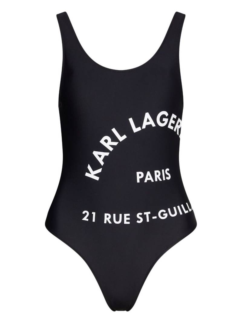 Karl Lagerfeld Logo-print swimsuit - Black von Karl Lagerfeld