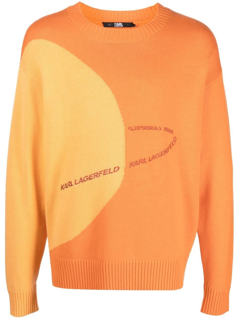 Karl Lagerfeld Mars logo-knit jumper - Orange von Karl Lagerfeld