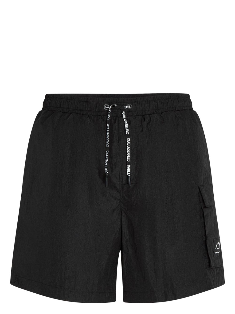 Karl Lagerfeld Rue St-Guillaume cargo swim shorts - Black von Karl Lagerfeld