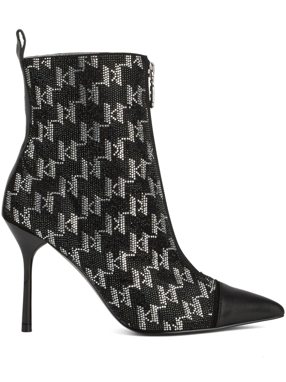 Karl Lagerfeld Sarabande 90mm monogram-pattern boots - Black von Karl Lagerfeld