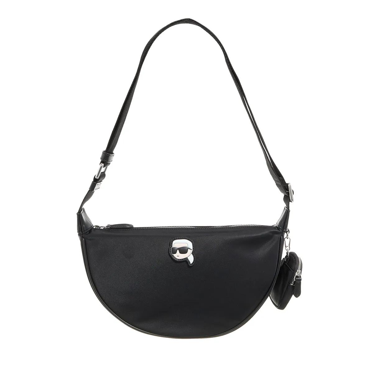 Karl Lagerfeld Schultertasche - Ikon Nylon Sm Half Moon Sb - Gr. unisize - in Schwarz - für Damen Karl Lagerfeld Schultertasche - Ikon Nylon Sm Half Moon Sb - Gr. unisize - in Schwarz - für Damen von Karl Lagerfeld