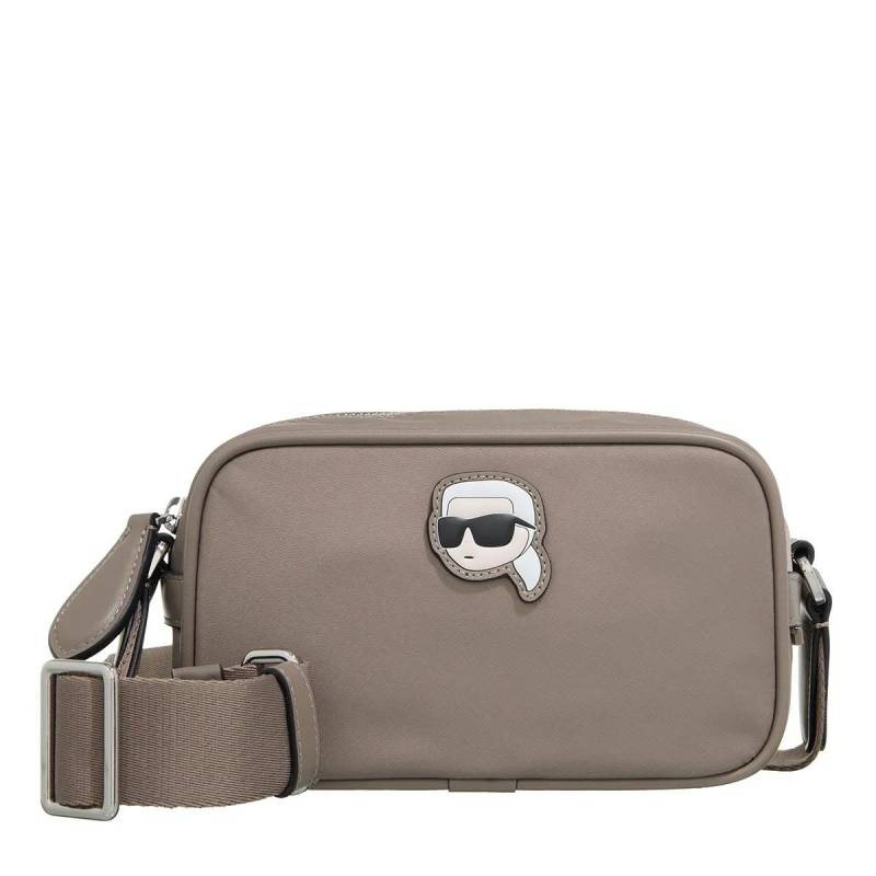 Karl Lagerfeld Schultertasche - K/Ikonik 2.0 Nylon Camera Bag - Gr. unisize - in Grau - für Damen von Karl Lagerfeld