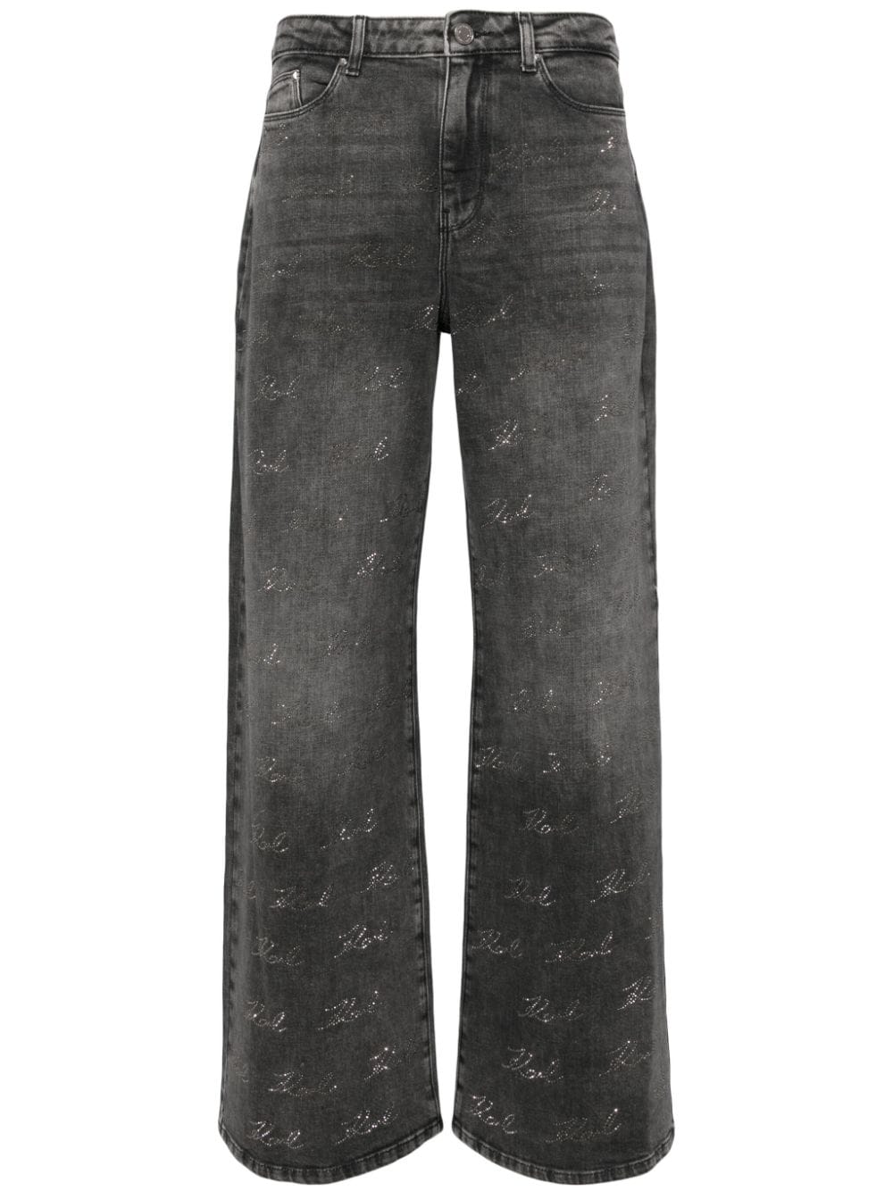 Karl Lagerfeld Sparkle wide-leg jeans - Black von Karl Lagerfeld