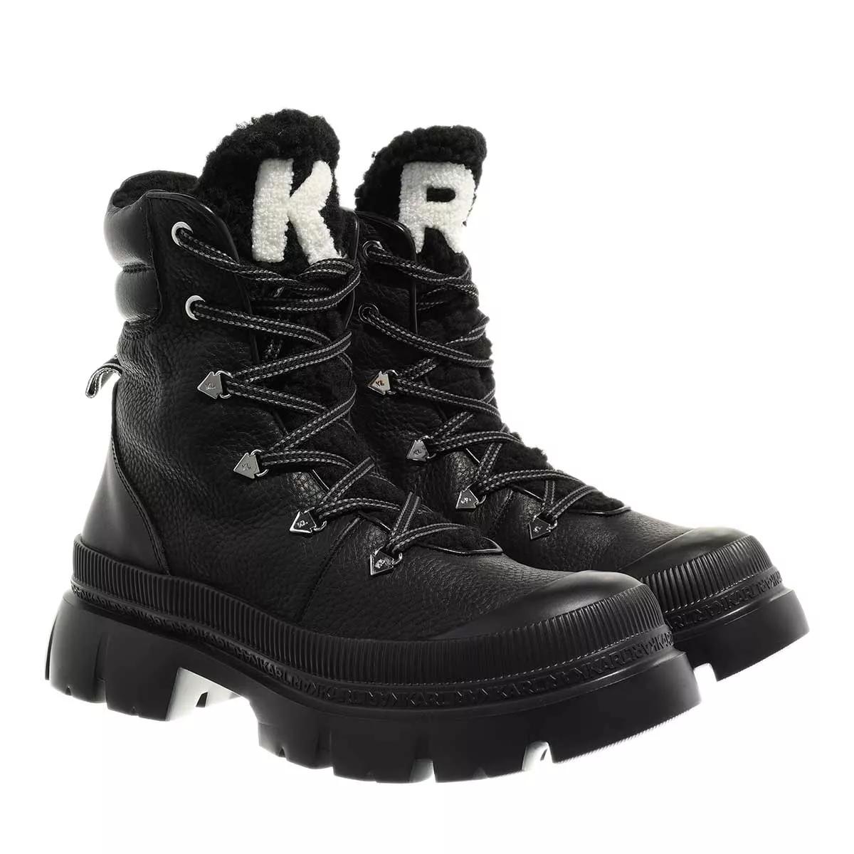 Karl Lagerfeld Boots & Stiefeletten - TREKKA MAX Hi Hiker Lace Boot - Gr. 36 (EU) - in Schwarz - für Damen von Karl Lagerfeld