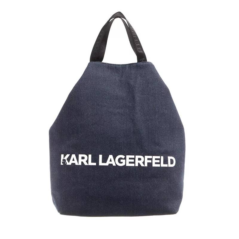 Karl Lagerfeld Henkeltasche - K/Logo Denim Canvas Shopper - Gr. unisize - in Blau - für Damen von Karl Lagerfeld