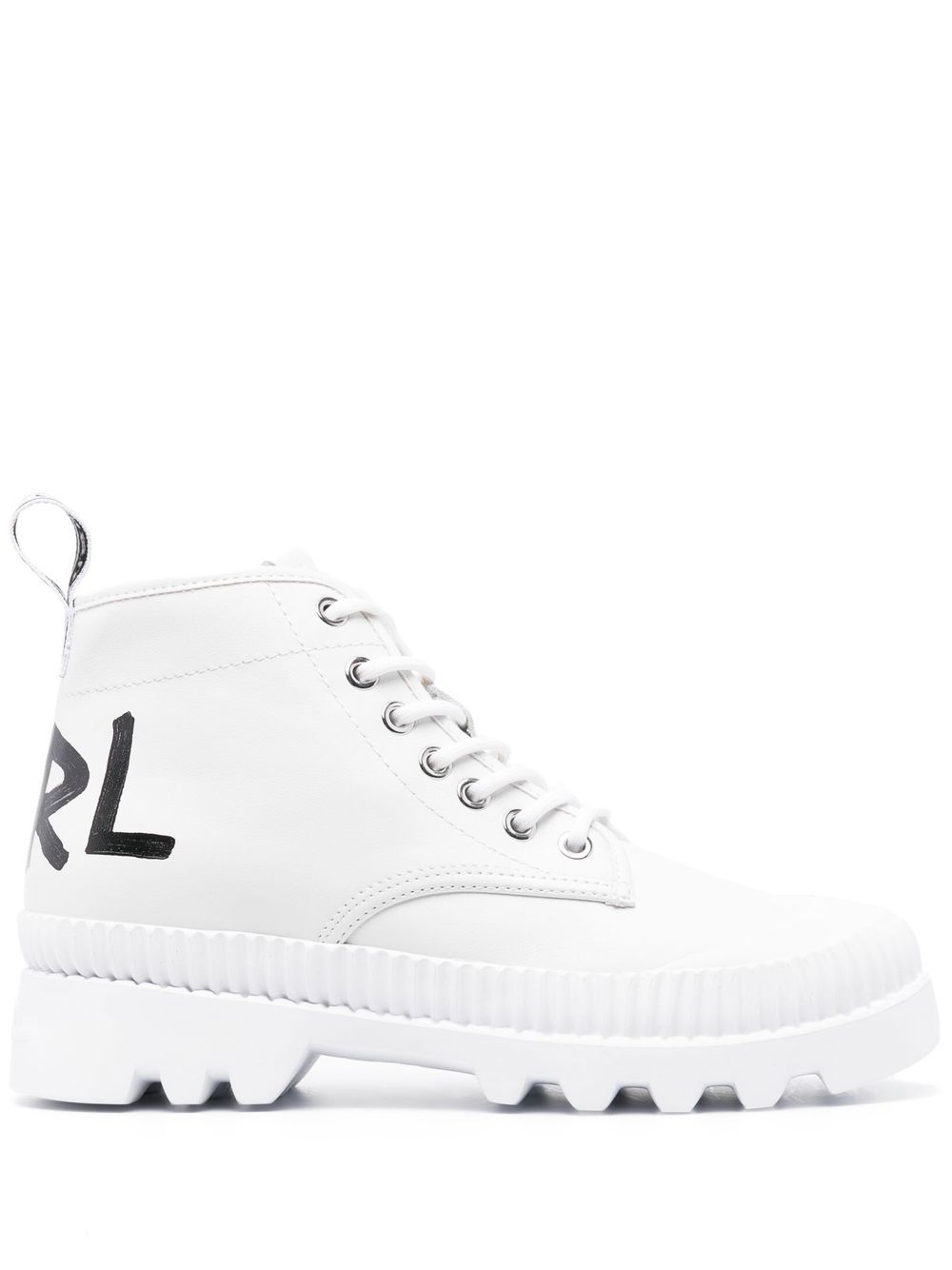 Karl Lagerfeld Trekka II hiker ankle boots - White von Karl Lagerfeld