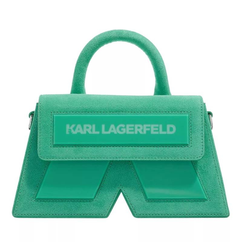 Karl Lagerfeld Umhängetasche - Icon K Crossbody Suede - Gr. unisize - in Grün - für Damen von Karl Lagerfeld