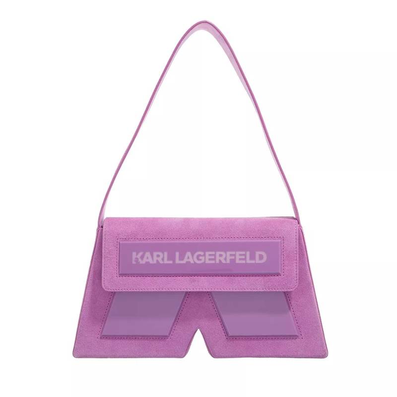 Karl Lagerfeld Umhängetasche - Icon K Shoulderbag Suede - Gr. unisize - in Violett - für Damen von Karl Lagerfeld