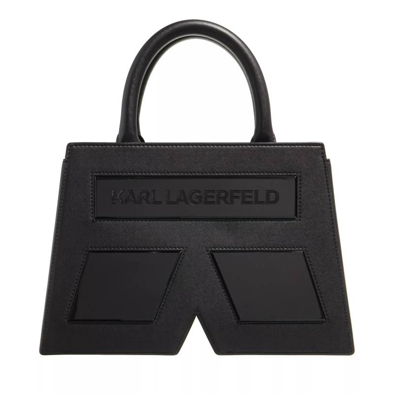 Karl Lagerfeld Umhängetasche - Icon K Top Handle Leather - Gr. unisize - in Schwarz - für Damen von Karl Lagerfeld