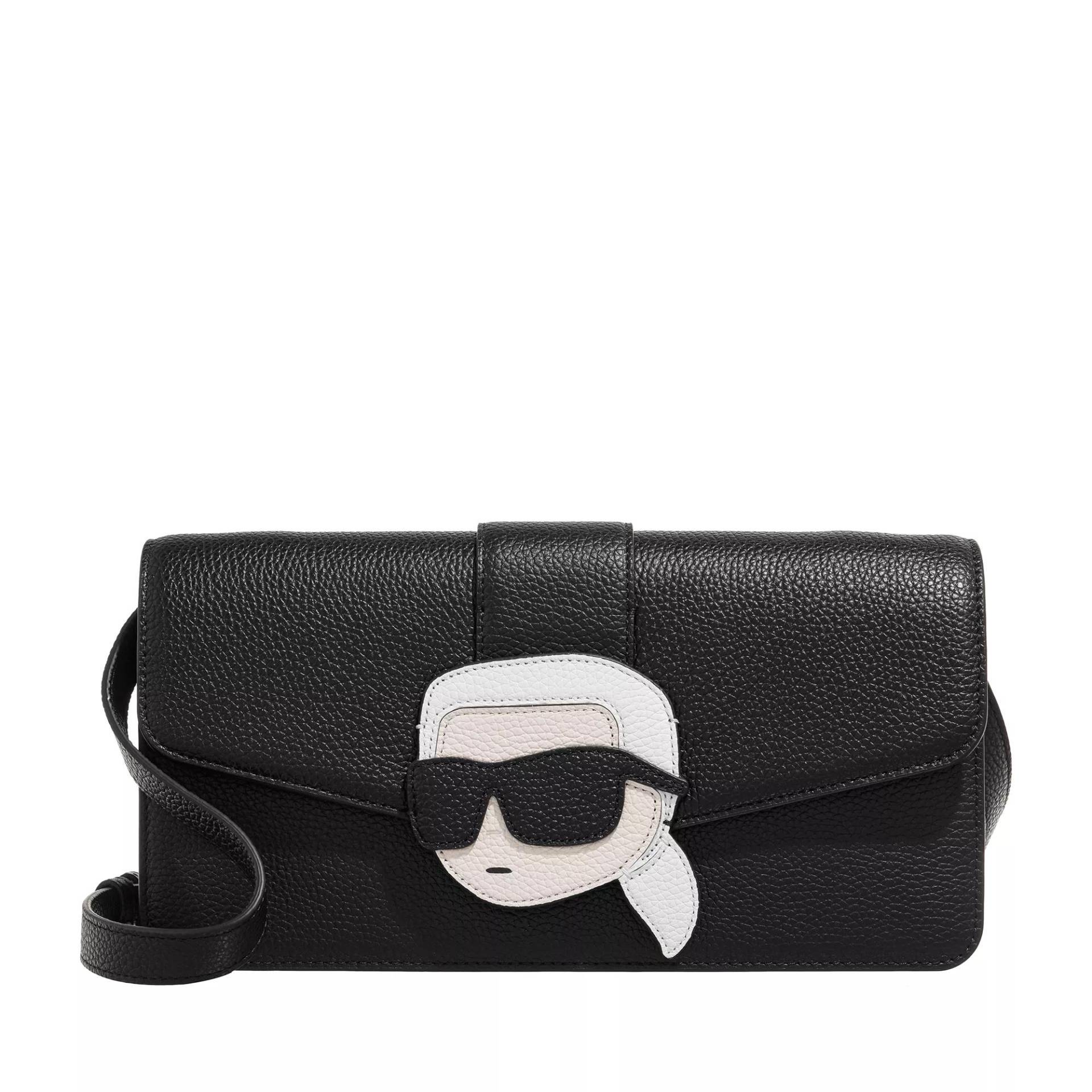 Karl Lagerfeld Umhängetasche - Ikonik 2.0 Lea Flp Sb Grainy - Gr. unisize - in Schwarz - für Damen von Karl Lagerfeld