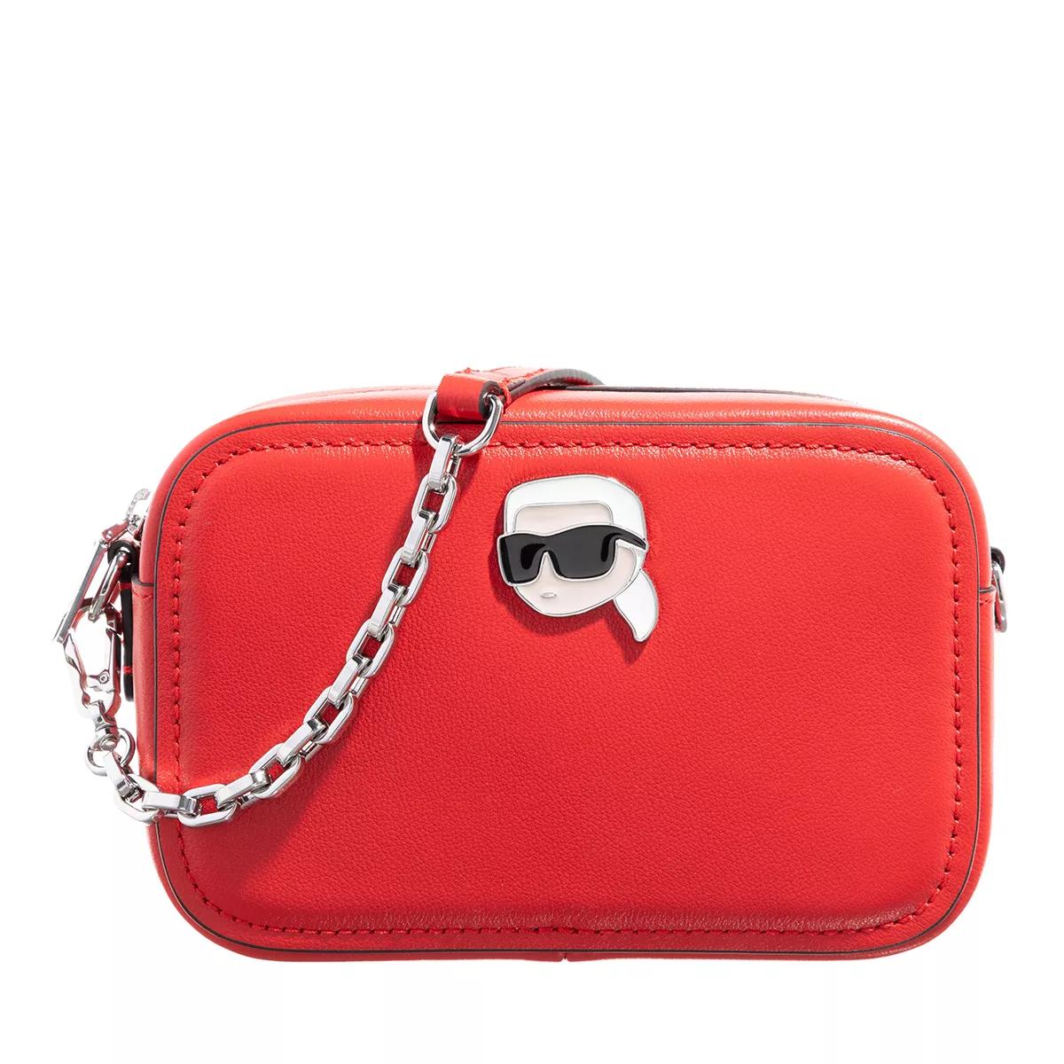 Karl Lagerfeld Umhängetasche - K/Ikonik 2.0 Leather Cmb Pin - Gr. unisize - in Rot - für Damen von Karl Lagerfeld