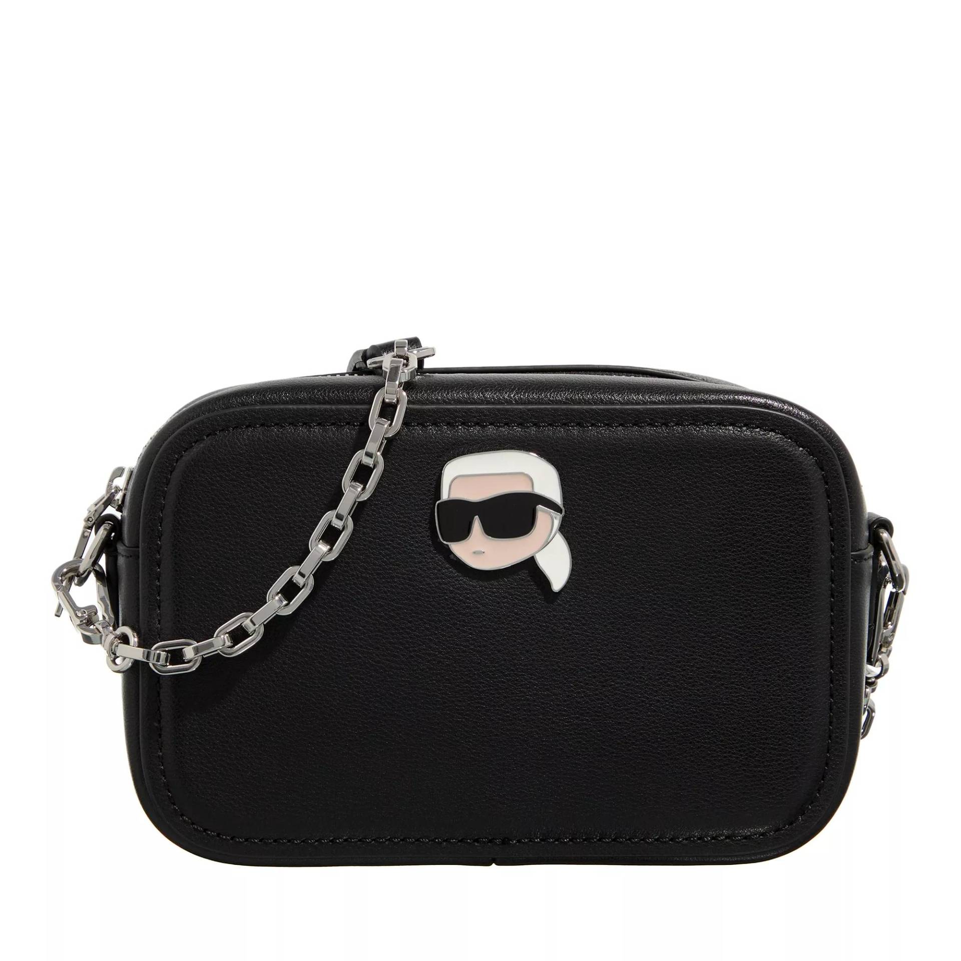 Karl Lagerfeld Umhängetasche - K/Ikonik 2.0 Leather Cmb Pin - Gr. unisize - in Schwarz - für Damen von Karl Lagerfeld