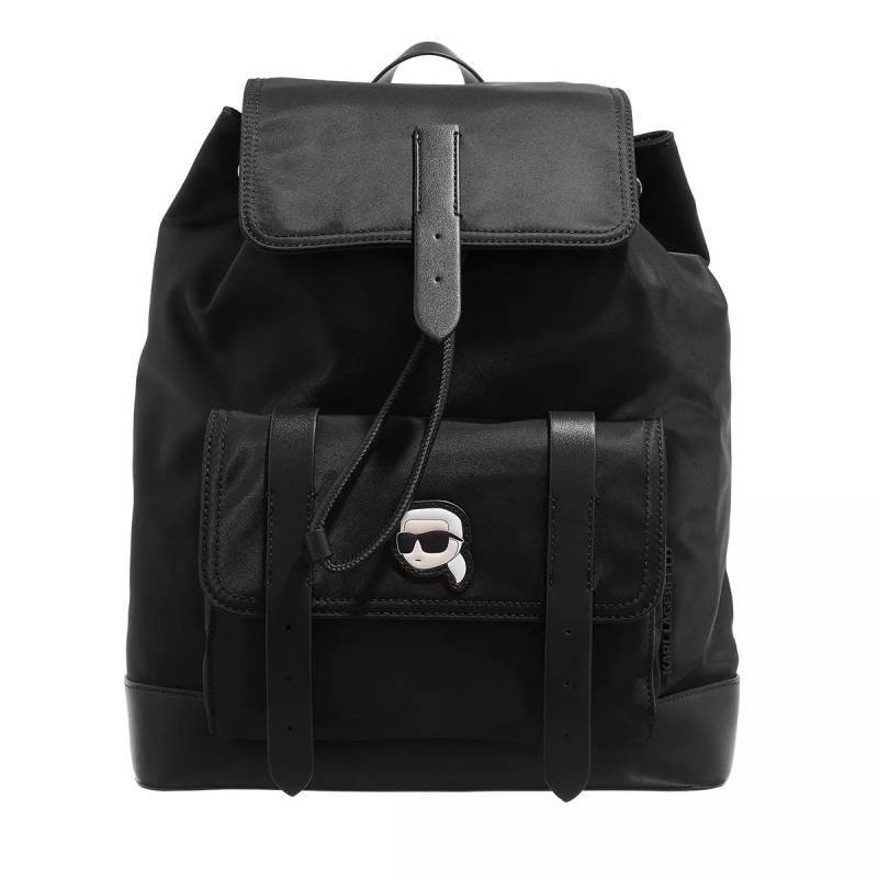 Karl Lagerfeld Umhängetasche - K/Ikonik 2.0 Nylon Flap Bp - Gr. unisize - in Schwarz - für Damen von Karl Lagerfeld