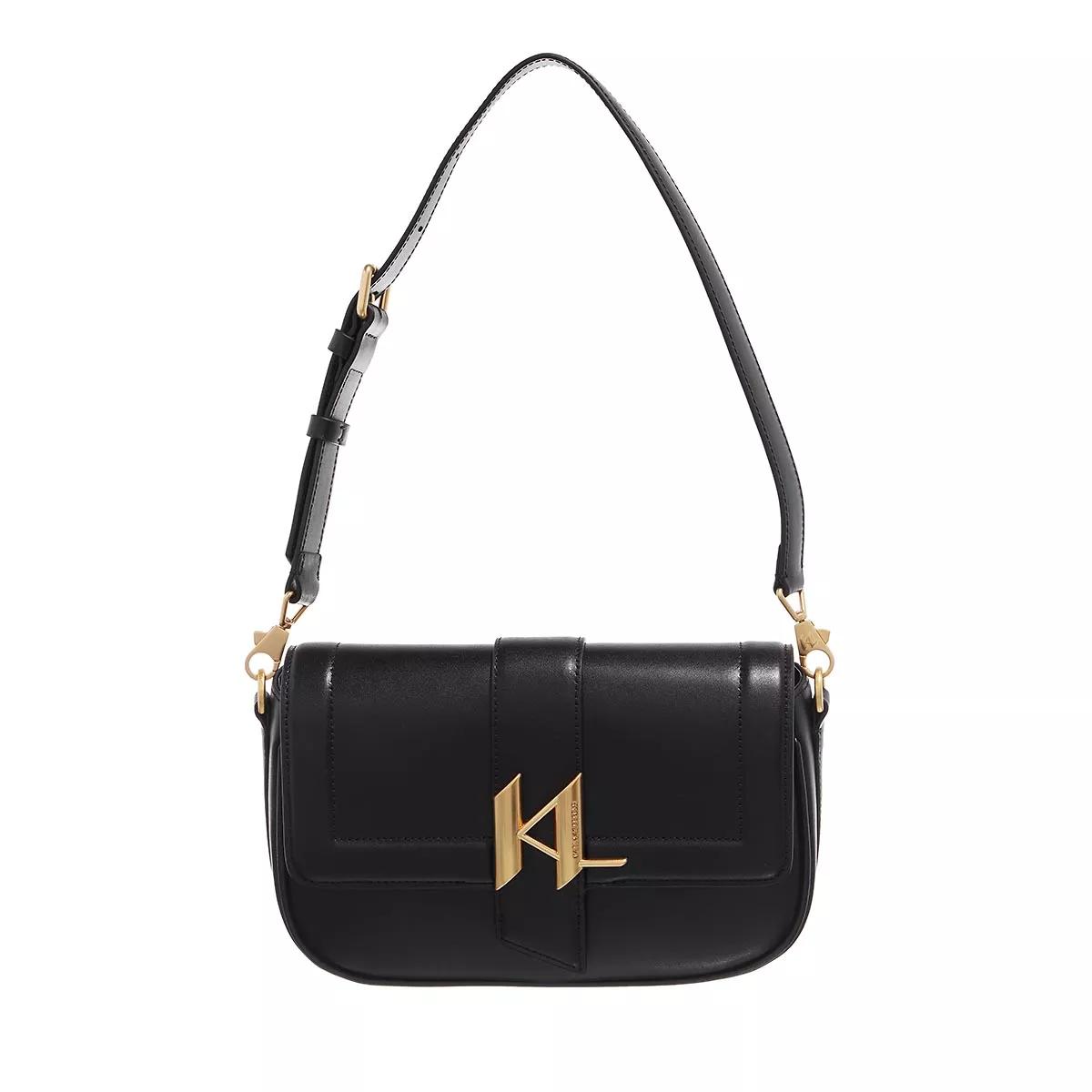 Karl Lagerfeld Umhängetasche - K/Saddle Crossbody Bag - Gr. unisize - in Schwarz - für Damen von Karl Lagerfeld