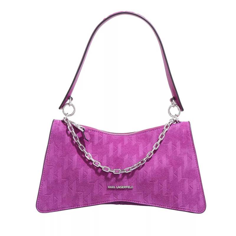 Karl Lagerfeld Umhängetasche - K/Seven Element Sp Shb Suede - Gr. unisize - in Violett - für Damen von Karl Lagerfeld