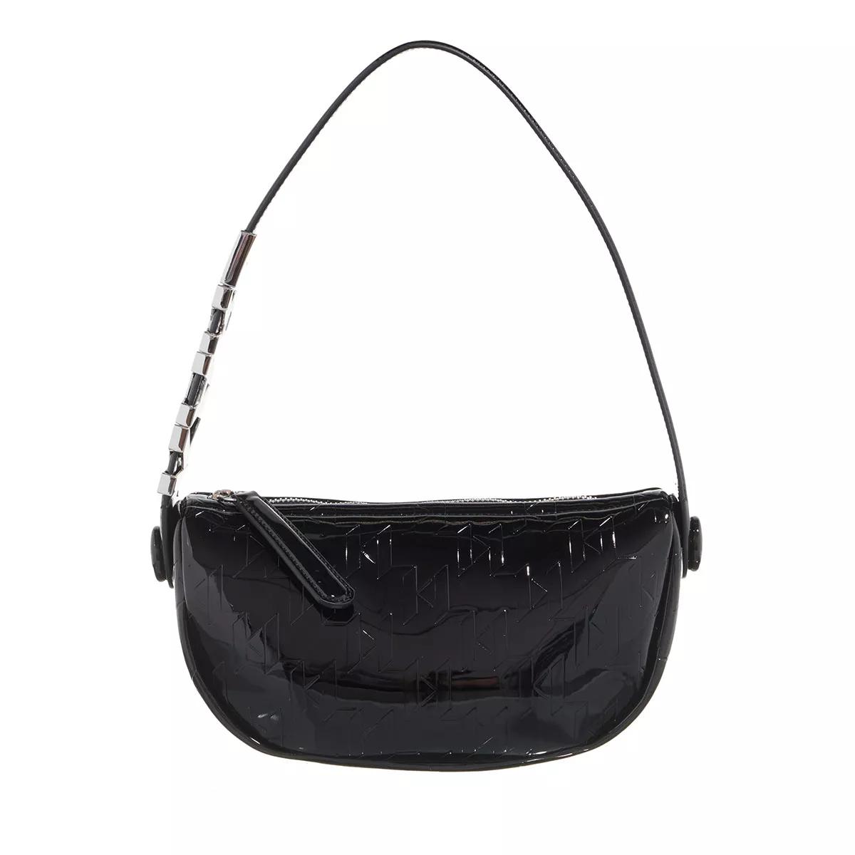 Karl Lagerfeld Umhängetasche - K/Swing Sm Shoulderbag Patent - Gr. unisize - in Schwarz - für Damen von Karl Lagerfeld