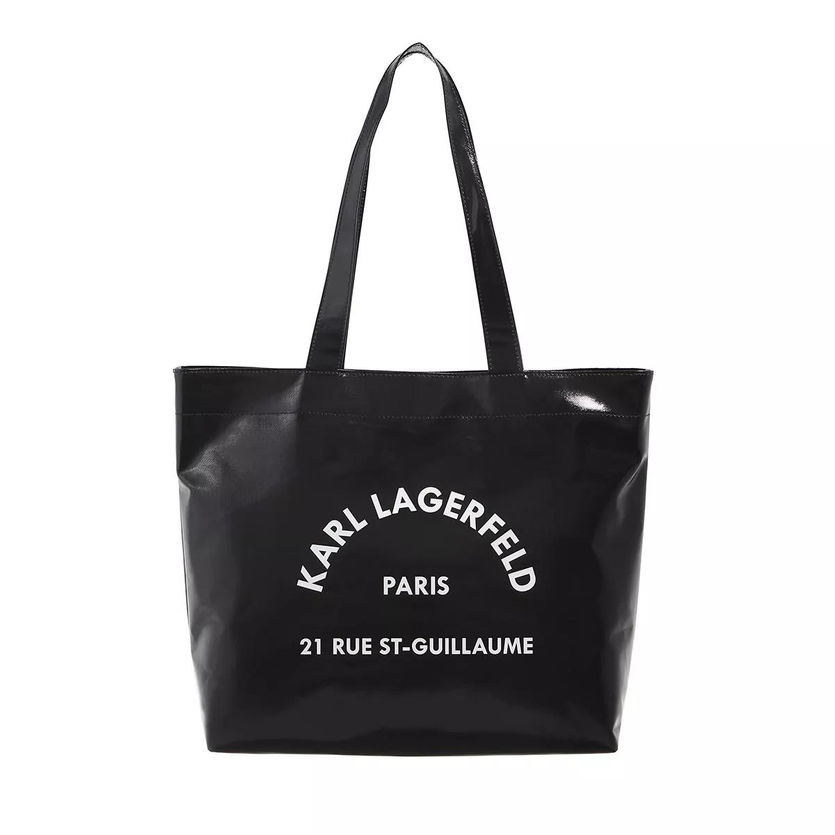 Karl Lagerfeld Umhängetasche - Rsg Shiny Twill Shopper - Gr. unisize - in Schwarz - für Damen von Karl Lagerfeld