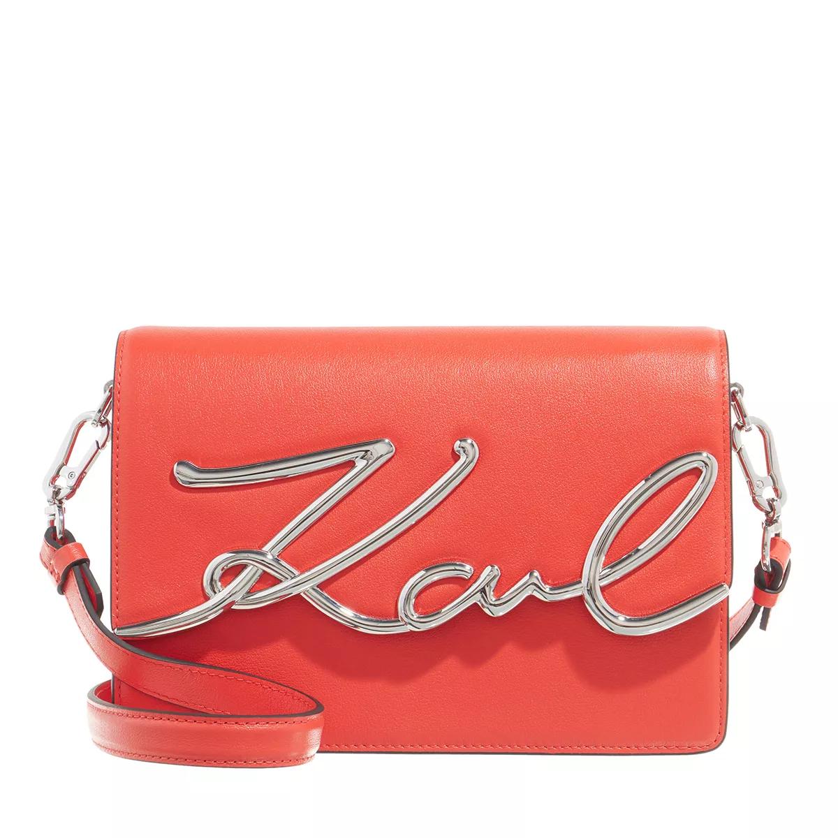 Karl Lagerfeld Umhängetasche - Signature Md Shoulderbag - Gr. unisize - in Rot - für Damen von Karl Lagerfeld