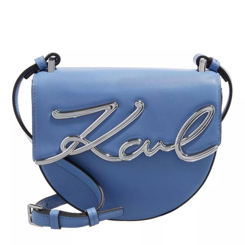 Karl Lagerfeld Umhängetasche - Signature Sm Saddle Bag - Gr. unisize - in Blau - für Damen von Karl Lagerfeld