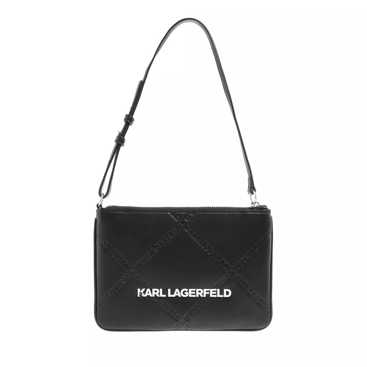 Karl Lagerfeld Umhängetasche - Skuare Embossed Pouch - Gr. unisize - in Schwarz - für Damen von Karl Lagerfeld