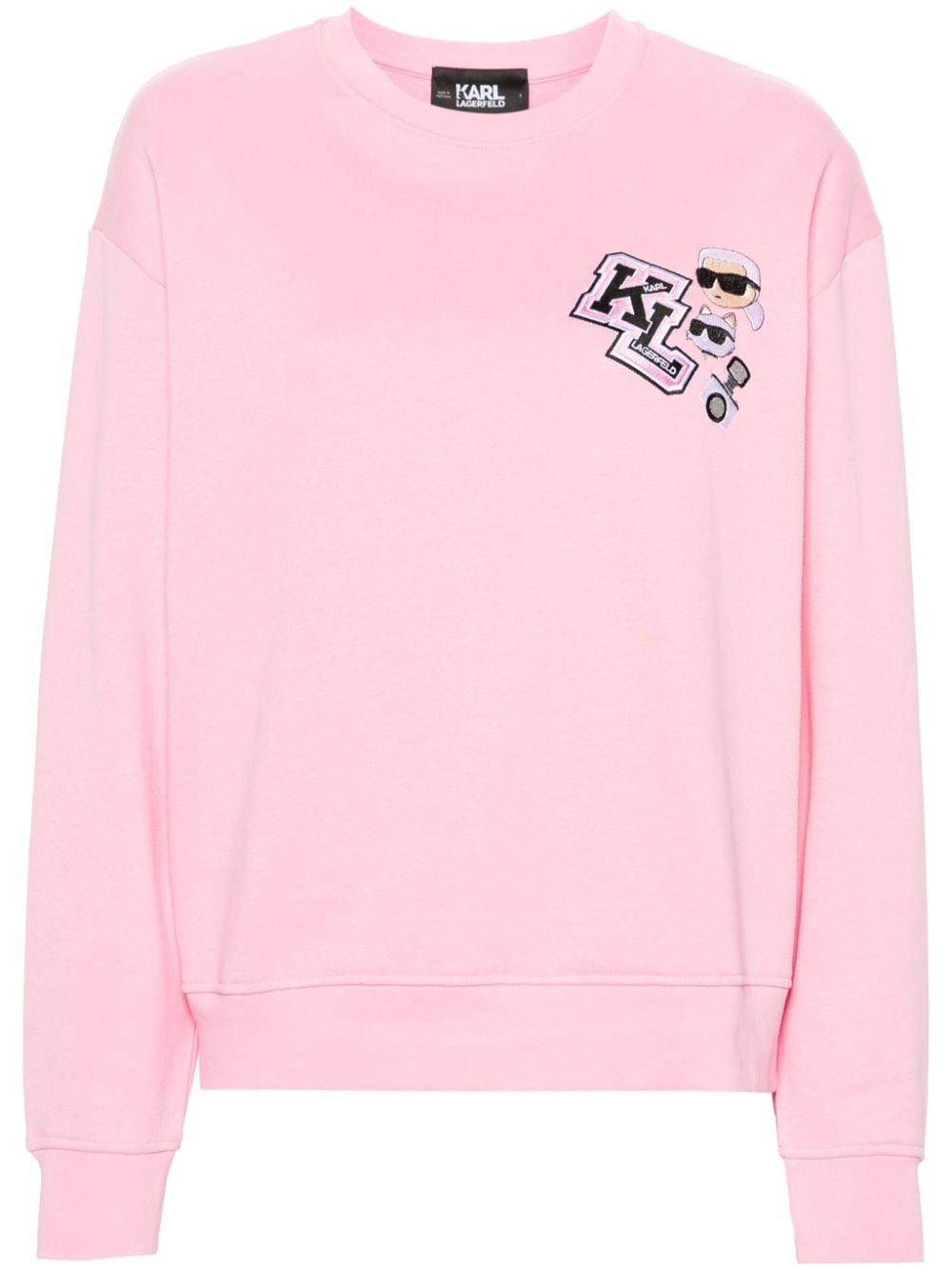 Karl Lagerfeld Varsity KL long-sleeve sweatshirt - Pink von Karl Lagerfeld