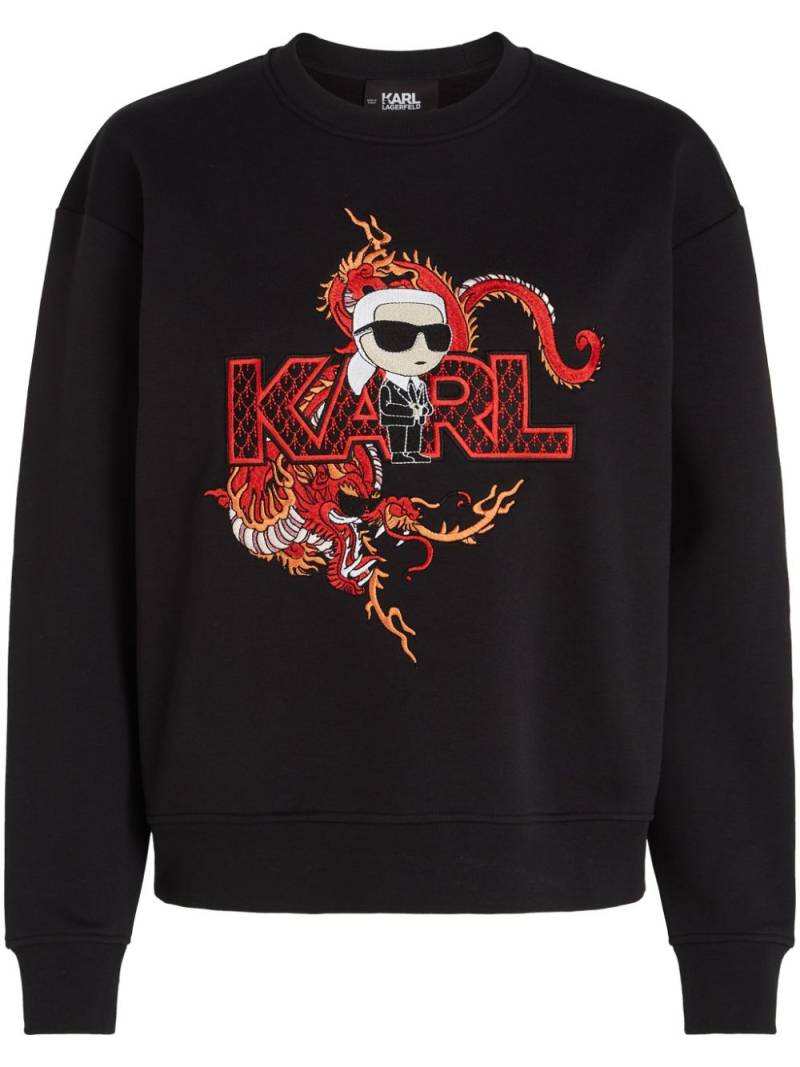 Karl Lagerfeld Year of the Dragon Ikonik sweatshirt - Black von Karl Lagerfeld
