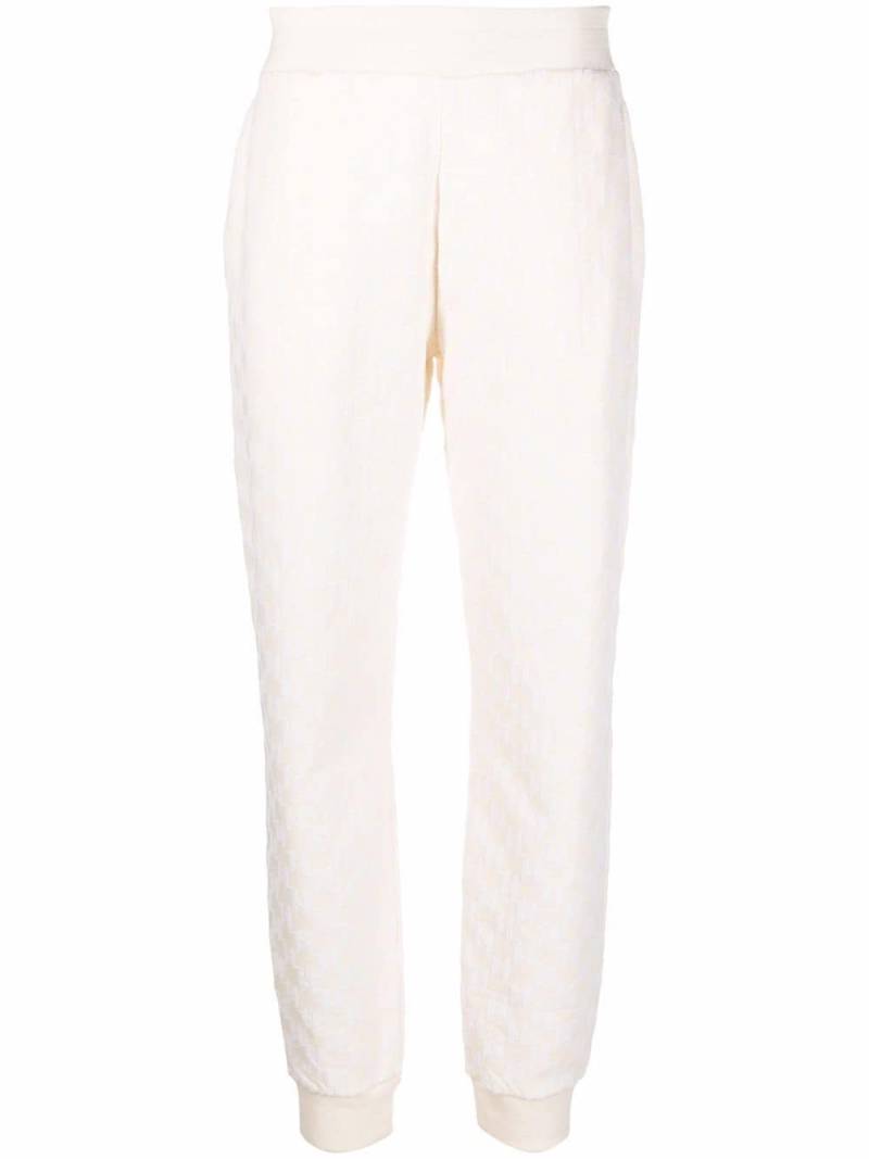 Karl Lagerfeld all-over flocked logo trousers - Neutrals von Karl Lagerfeld