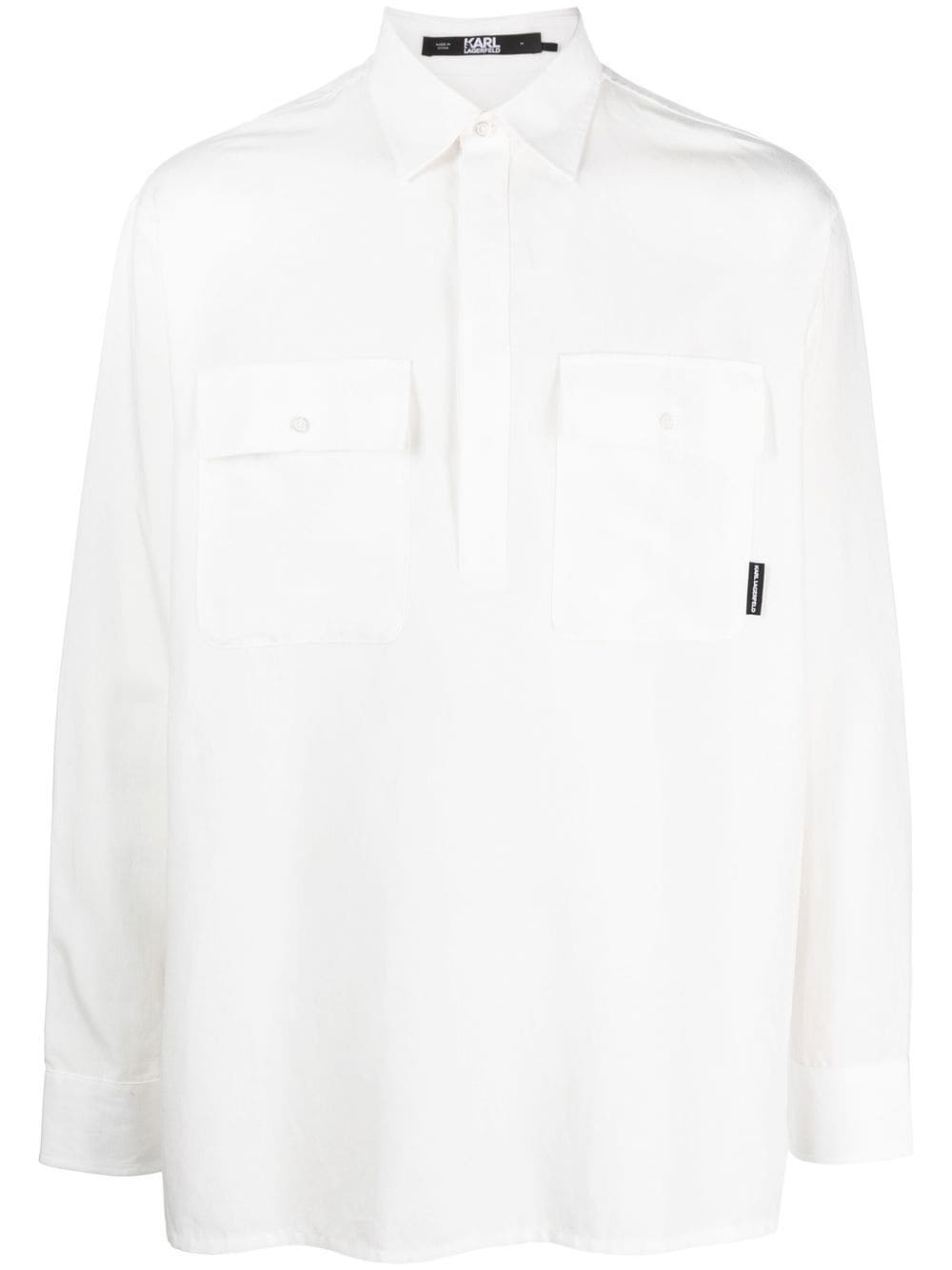 Karl Lagerfeld chest-pocket pullover shirt - White von Karl Lagerfeld