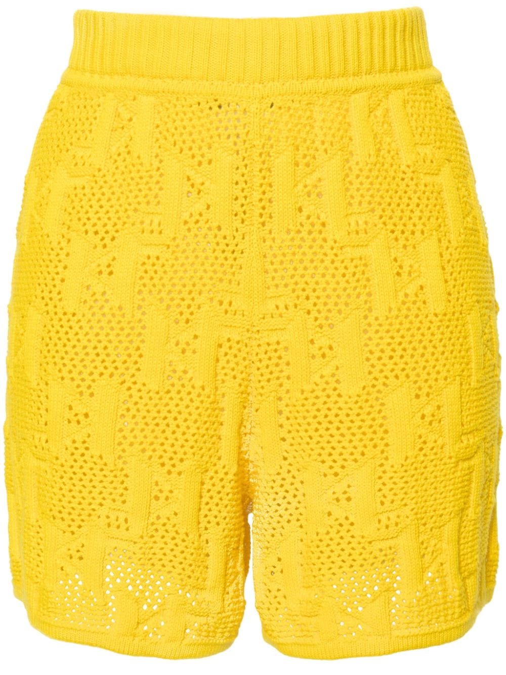 Karl Lagerfeld crochet cotton mini shorts - Yellow von Karl Lagerfeld