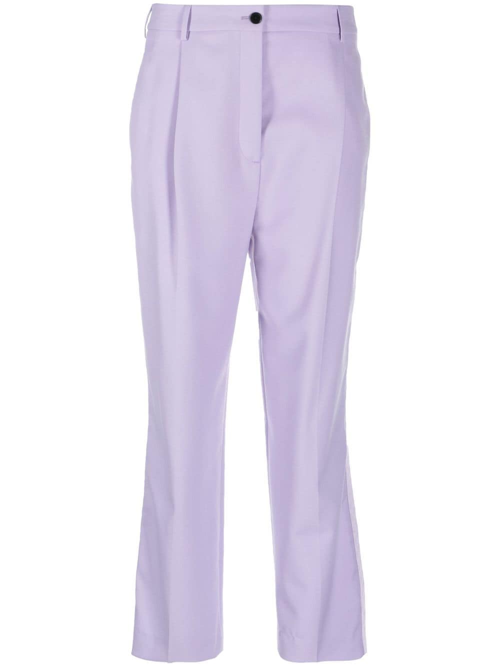 Karl Lagerfeld cropped high-waisted trousers - Purple von Karl Lagerfeld