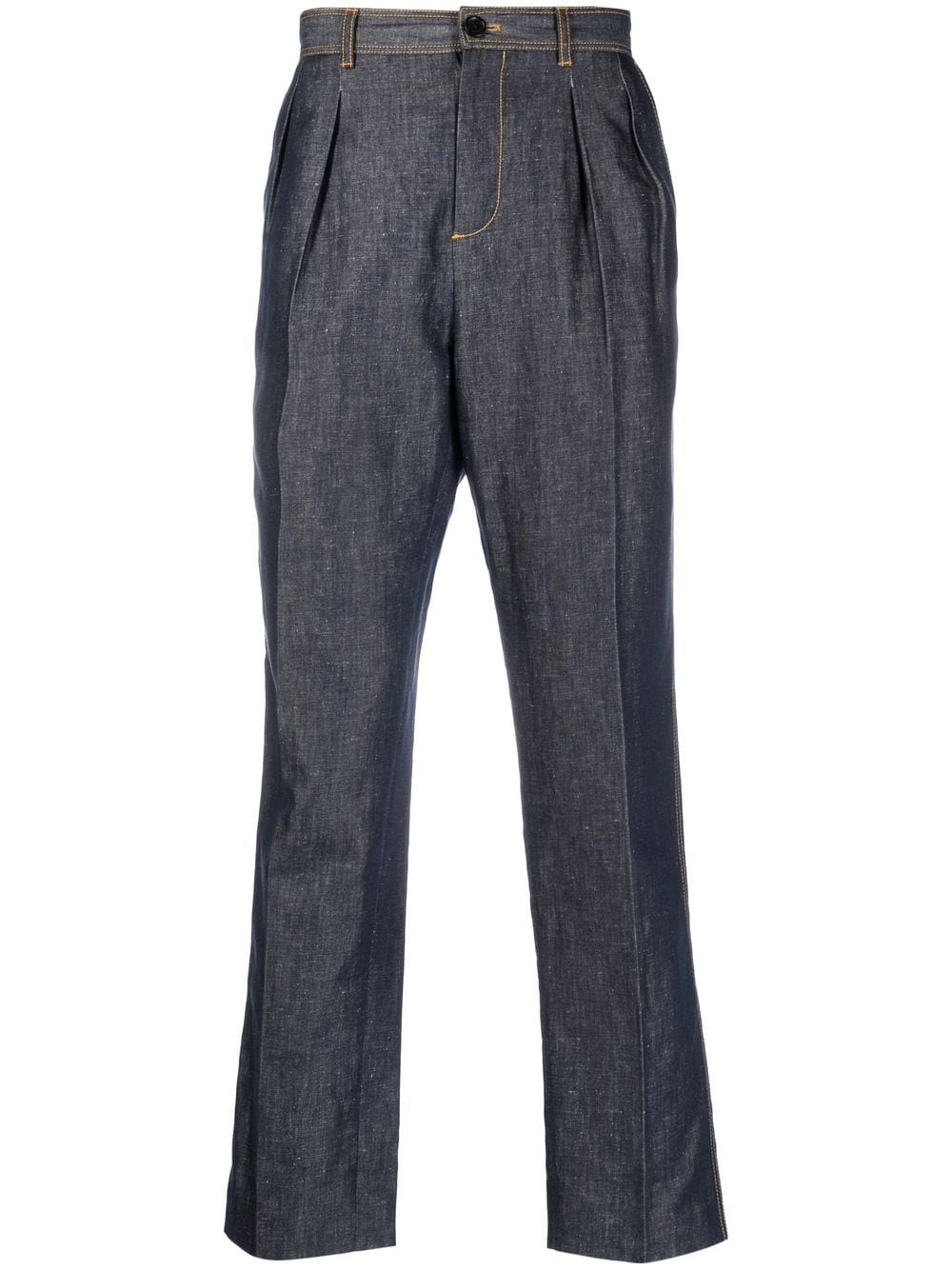 Karl Lagerfeld cropped tapered denim trousers - Blue von Karl Lagerfeld