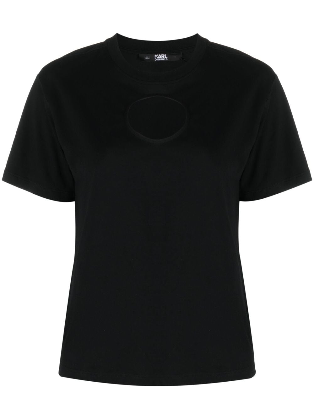 Karl Lagerfeld cut-out cotton T-shirt - Black von Karl Lagerfeld