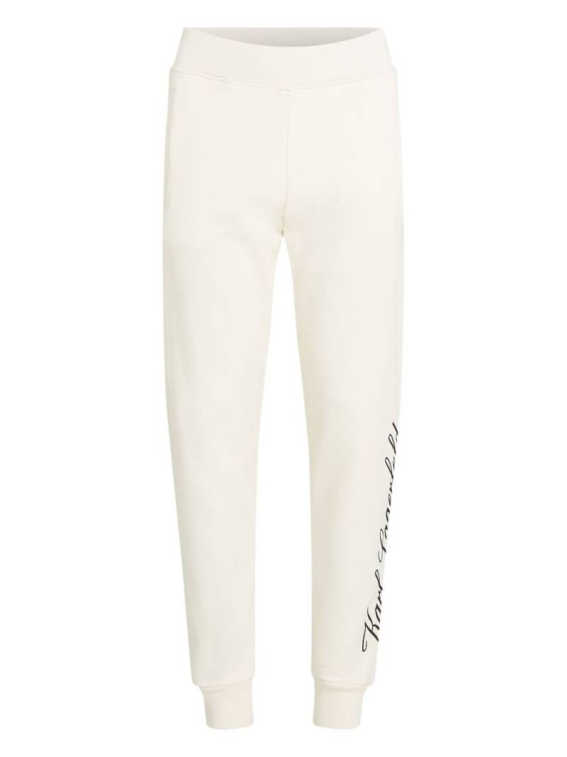 Karl Lagerfeld Hotel Karl cotton track pants - White von Karl Lagerfeld