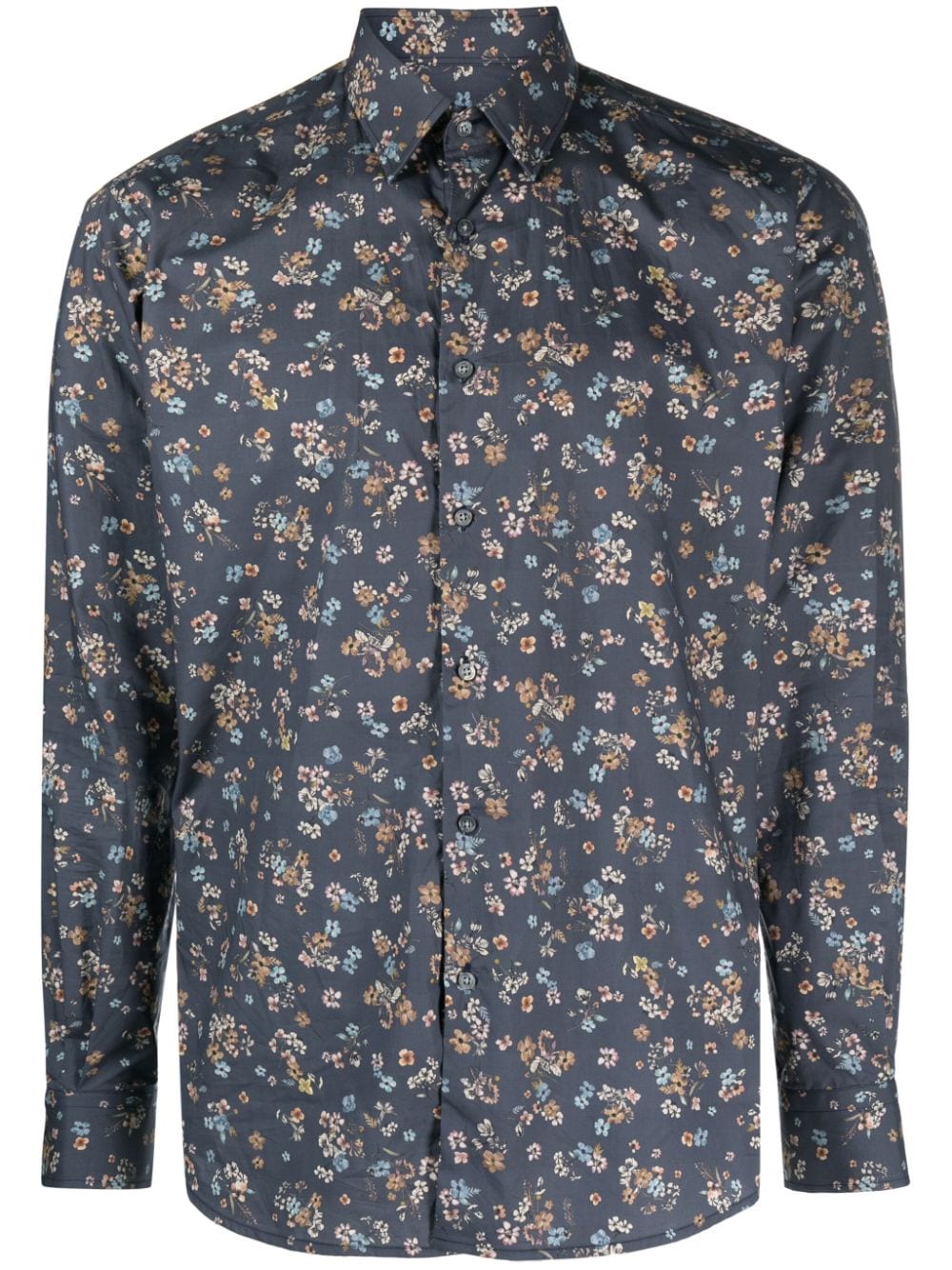 Karl Lagerfeld floral-print cotton shirt - Blue von Karl Lagerfeld