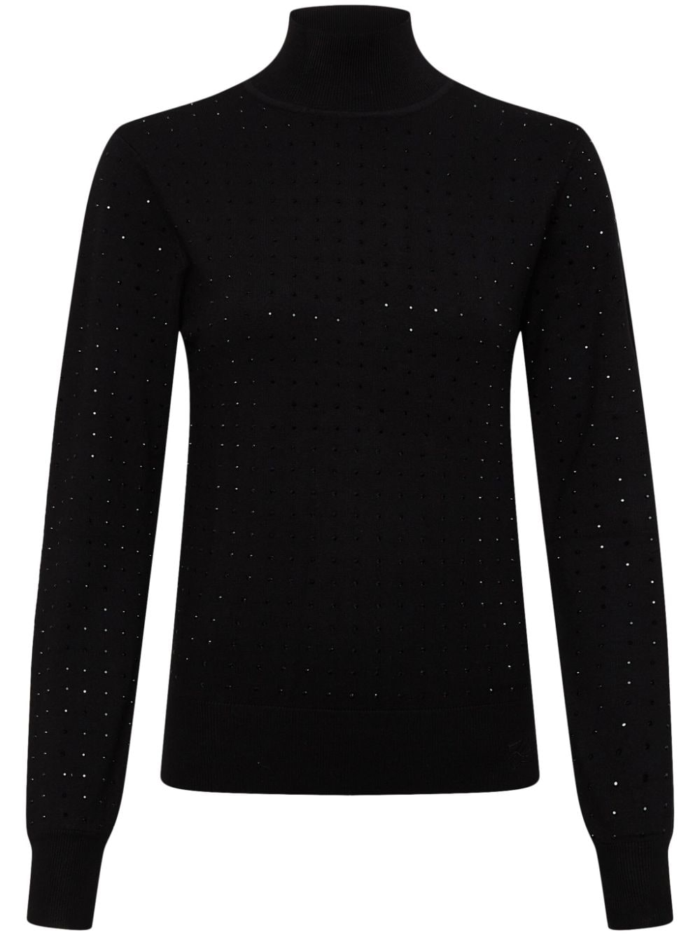 Karl Lagerfeld funnel-neck studded T-shirt - Black von Karl Lagerfeld