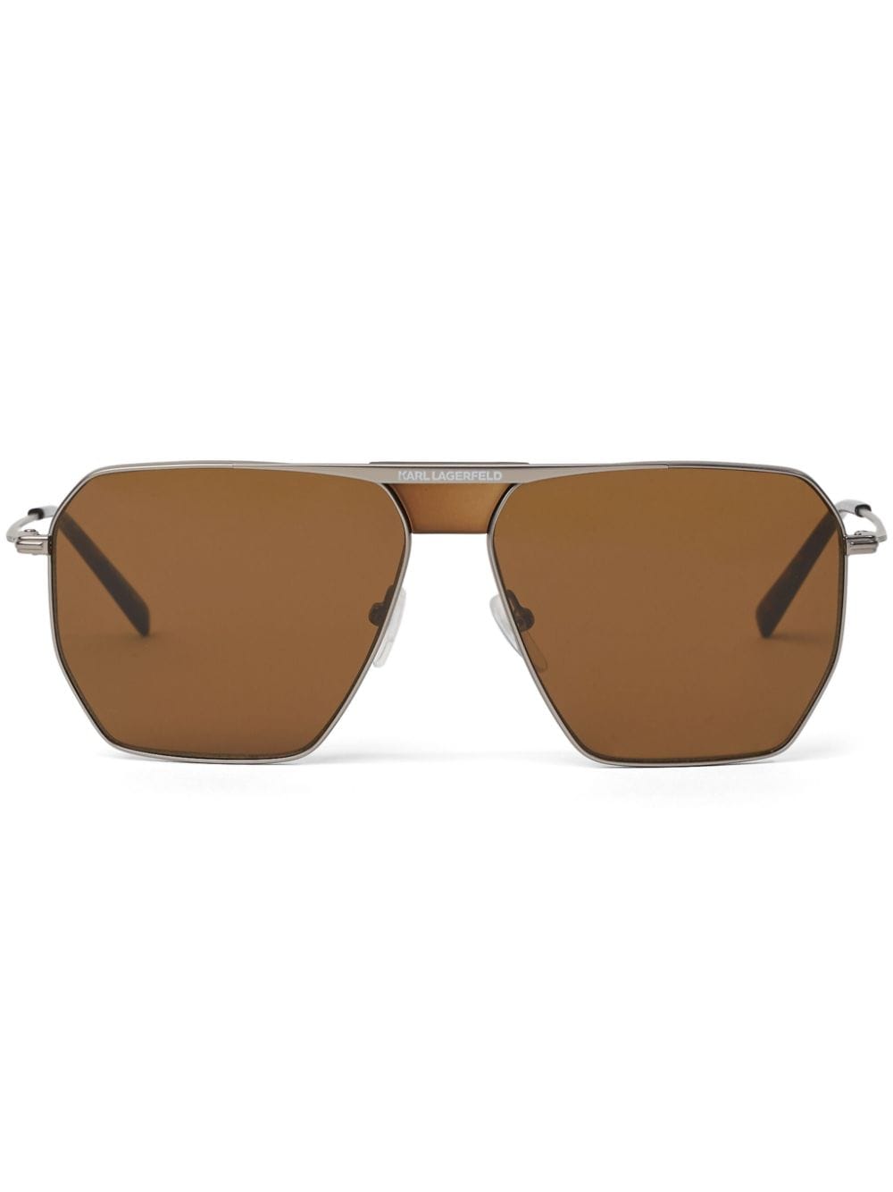 Karl Lagerfeld geometric-frame tinted sunglasses - Brown von Karl Lagerfeld