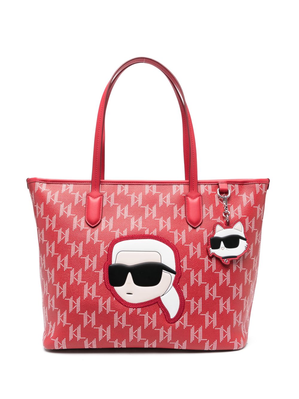 Karl Lagerfeld large K/Ikonik tote bag - Red von Karl Lagerfeld