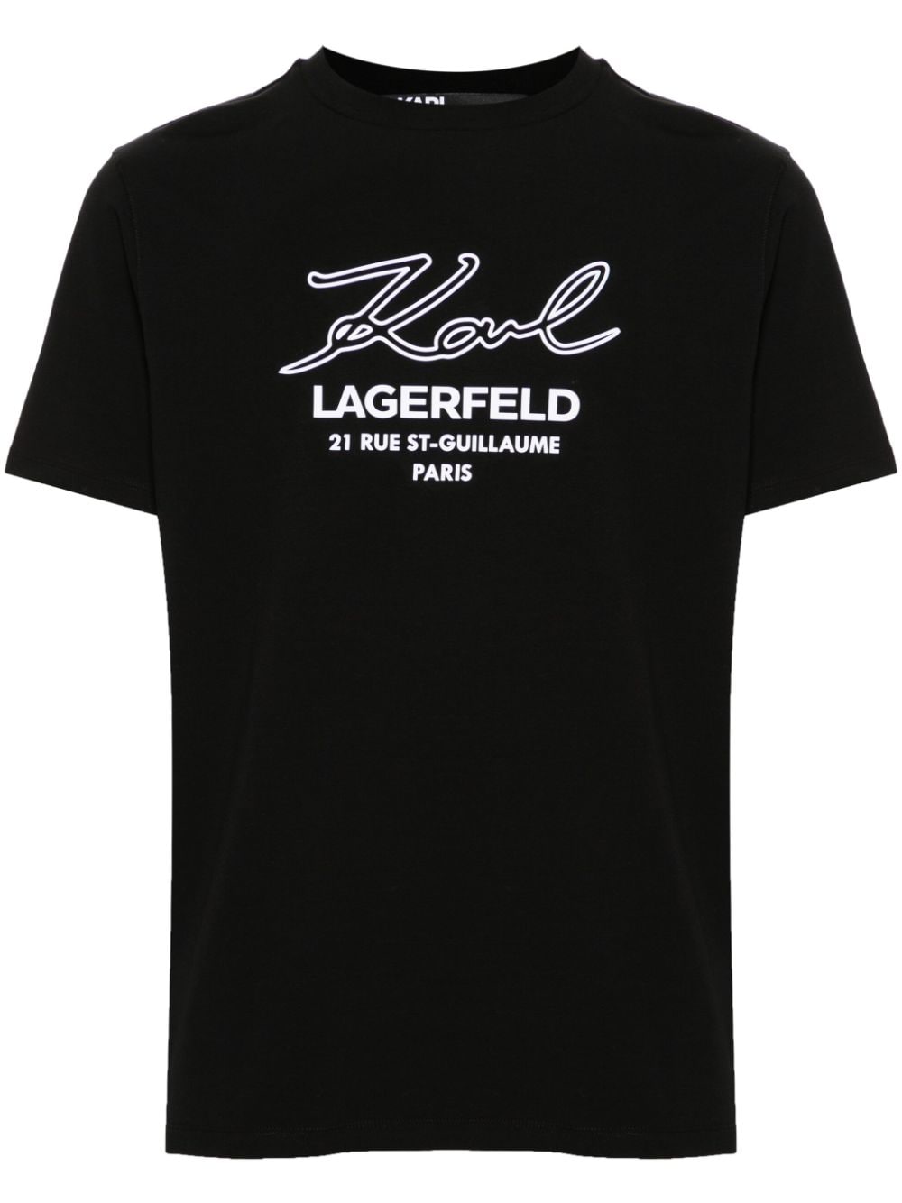 Karl Lagerfeld logo-appliqué cotton T-shirt - Black von Karl Lagerfeld