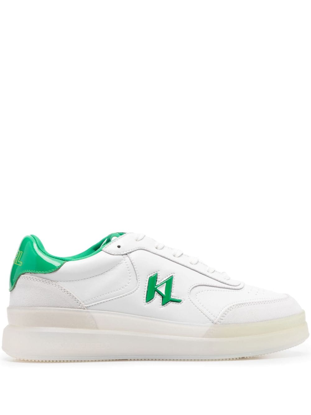 Karl Lagerfeld logo-appliqué perforated-detail sneakers - White von Karl Lagerfeld
