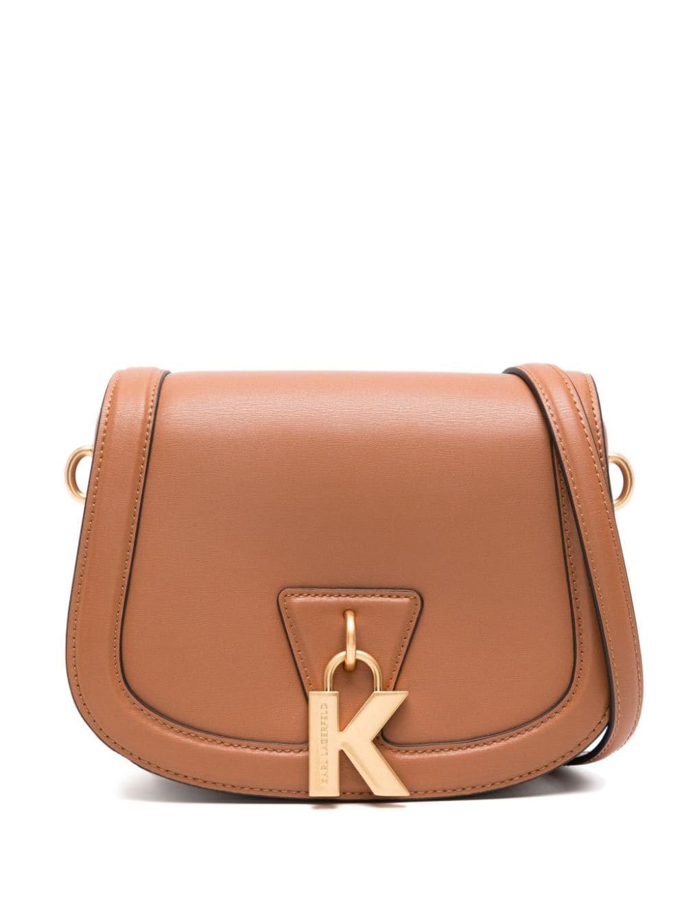 Karl Lagerfeld logo-charm crossbody bag - Brown von Karl Lagerfeld